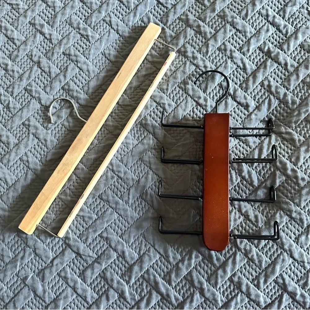 Tie Scarf Hangers Wooden set of two